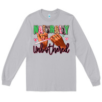 Moon Dust Naturally unbothered afro nails Long Sleeve Tee - RanaPortraitStore