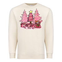 Sandshell pink christmas trees with gift box bbs Premium Sweatshirt - BundleAndBundleShop