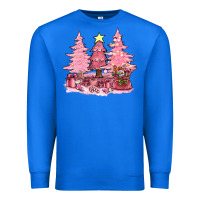 True Royal pink christmas trees with gift box bbs Premium Sweatshirt - BundleAndBundleShop