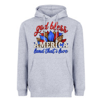 Heather Grey god bless america land that i love Heavyweight Hoodie - HRA Design Shop