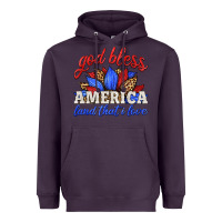 Plum god bless america land that i love Heavyweight Hoodie - HRA Design Shop