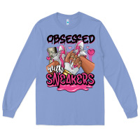 Obsessed With Sneakers Pink Afro Woman Long Sleeve Tee | Teevron