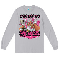 Moon Dust Obsessed with sneakers pink afro woman Long Sleeve Tee - RanaPortraitStore