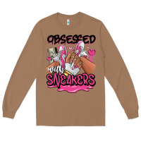 Toasted Coconut Obsessed with sneakers pink afro woman Long Sleeve Tee - RanaPortraitStore