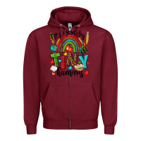 Burgundy it s a good day tiny humans Zipper Hoodie - texasbilliewilder