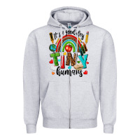 Heather Grey it s a good day tiny humans Zipper Hoodie - texasbilliewilder