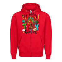 Red it s a good day tiny humans Zipper Hoodie - texasbilliewilder