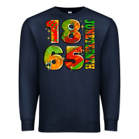 Navy 1865 juneteenth Premium Sweatshirt - AdoDesignShop