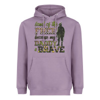 Lavender land of the free because my daddy is brave Heavyweight Hoodie - HRA Design Shop