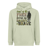 Matcha land of the free because my daddy is brave Heavyweight Hoodie - HRA Design Shop