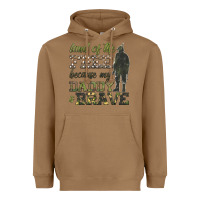 Toasted Coconut land of the free because my daddy is brave Heavyweight Hoodie - HRA Design Shop