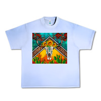Grape Ice western sunflowers longhorn bull skull Urban Heavy Tee - Artiststas