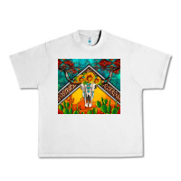 Lunar Rock western sunflowers longhorn bull skull Urban Heavy Tee - Artiststas