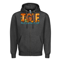 Charcoal Heather tgif thank goodness it s fall Zipper Hoodie - Zillion Design Studio