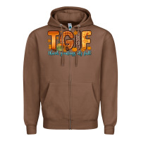 Chestnut tgif thank goodness it s fall Zipper Hoodie - Zillion Design Studio