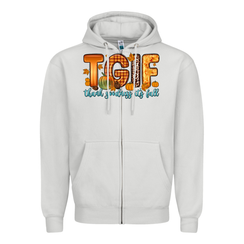 Tgif Thank Goodness It S Fall Zipper Hoodie by Zillion Design Studio | Teevron