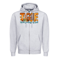 Heather Grey tgif thank goodness it s fall Zipper Hoodie - Zillion Design Studio