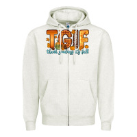 Oatmeal Heather tgif thank goodness it s fall Zipper Hoodie - Zillion Design Studio