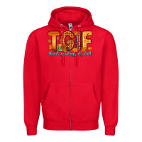 Red tgif thank goodness it s fall Zipper Hoodie - Zillion Design Studio