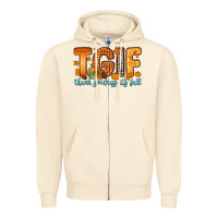 Sandshell tgif thank goodness it s fall Zipper Hoodie - Zillion Design Studio