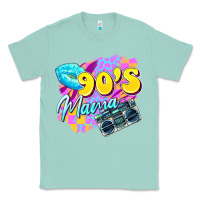 Seafoam 90's mama Classic Tee - Zillion Design Studio