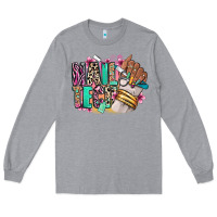 Heather Grey Nail Tech afro nail art Long Sleeve Tee - RanaPortraitStore