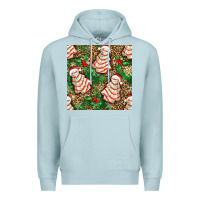 Blue Mist Christmas tree cakes Premium Hoodie - NancyCooperArtShop