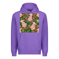Purple Christmas tree cakes Premium Hoodie - NancyCooperArtShop