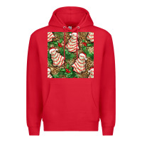 Red Christmas tree cakes Premium Hoodie - NancyCooperArtShop