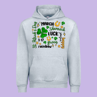 St. Patricks Day Doodle Urban Hoodie Designed By Maliassmallbusiness