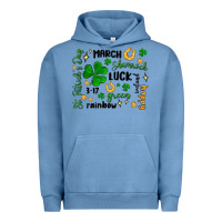 Pigment Pebble Blue st. patricks day doodle Urban Hoodie - MaliasSmallBusiness