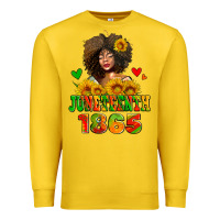Lemon afro woman juneteenth 1865 Premium Sweatshirt - AdoDesignShop