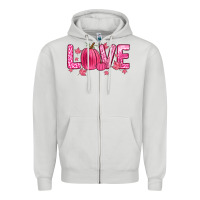 Dove Grey love breast cancer Zipper Hoodie - Zillion Design Studio