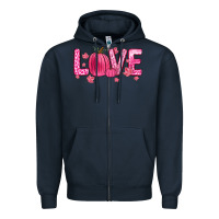 Navy love breast cancer Zipper Hoodie - Zillion Design Studio
