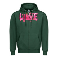 Sports Green love breast cancer Zipper Hoodie - Zillion Design Studio