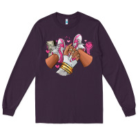 Plum Pink and white sneaker girl Long Sleeve Tee - RanaPortraitStore