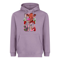 Lavender love cow valentine Heavyweight Hoodie - RacoonDesign