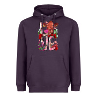 Plum love cow valentine Heavyweight Hoodie - RacoonDesign