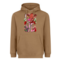 Toasted Coconut love cow valentine Heavyweight Hoodie - RacoonDesign