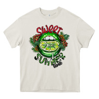 Cream summer time Heavy Core Tee - CowhideDigitalArt