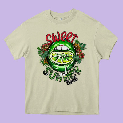 Summer Time Heavy Core Tee Designed By Cowhidedigitalart