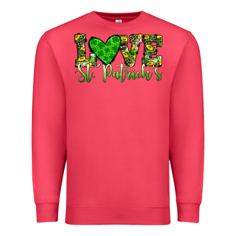 Love St Patrick S Heart Premium Sweatshirt by JahusDesignShop | Teevron