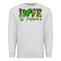 Dove Grey love st patrick s heart Premium Sweatshirt - JahusDesignShop