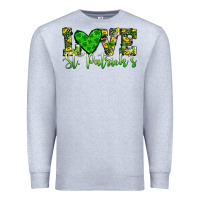 Heather Grey love st patrick s heart Premium Sweatshirt - JahusDesignShop