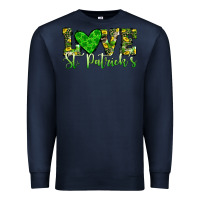 Navy love st patrick s heart Premium Sweatshirt - JahusDesignShop