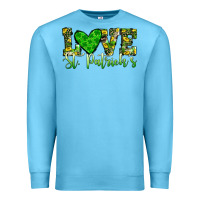 Ocean Blue love st patrick s heart Premium Sweatshirt - JahusDesignShop
