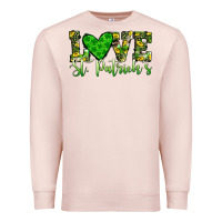 Pale Pink love st patrick s heart Premium Sweatshirt - JahusDesignShop
