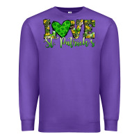 Purple love st patrick s heart Premium Sweatshirt - JahusDesignShop