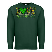 Sports Green love st patrick s heart Premium Sweatshirt - JahusDesignShop