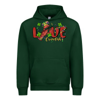 Forest Green mardi gras love crawfish Urban Hoodie - MaliasSmallBusiness